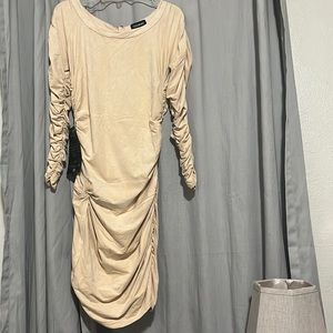 Sexy cute velvet material fitted dress